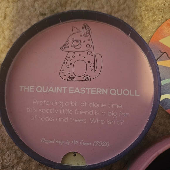 The Quaint Easter Quoll Pete Cromer x Erstwilder brooch - Picture 2 of 3